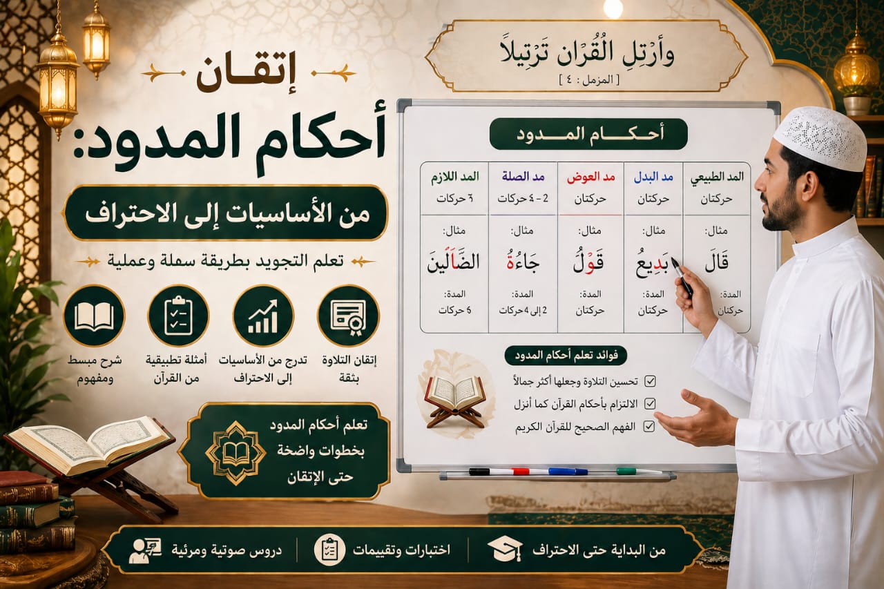 أتقان أحكام المدود من الأساسيات من الإحتراف