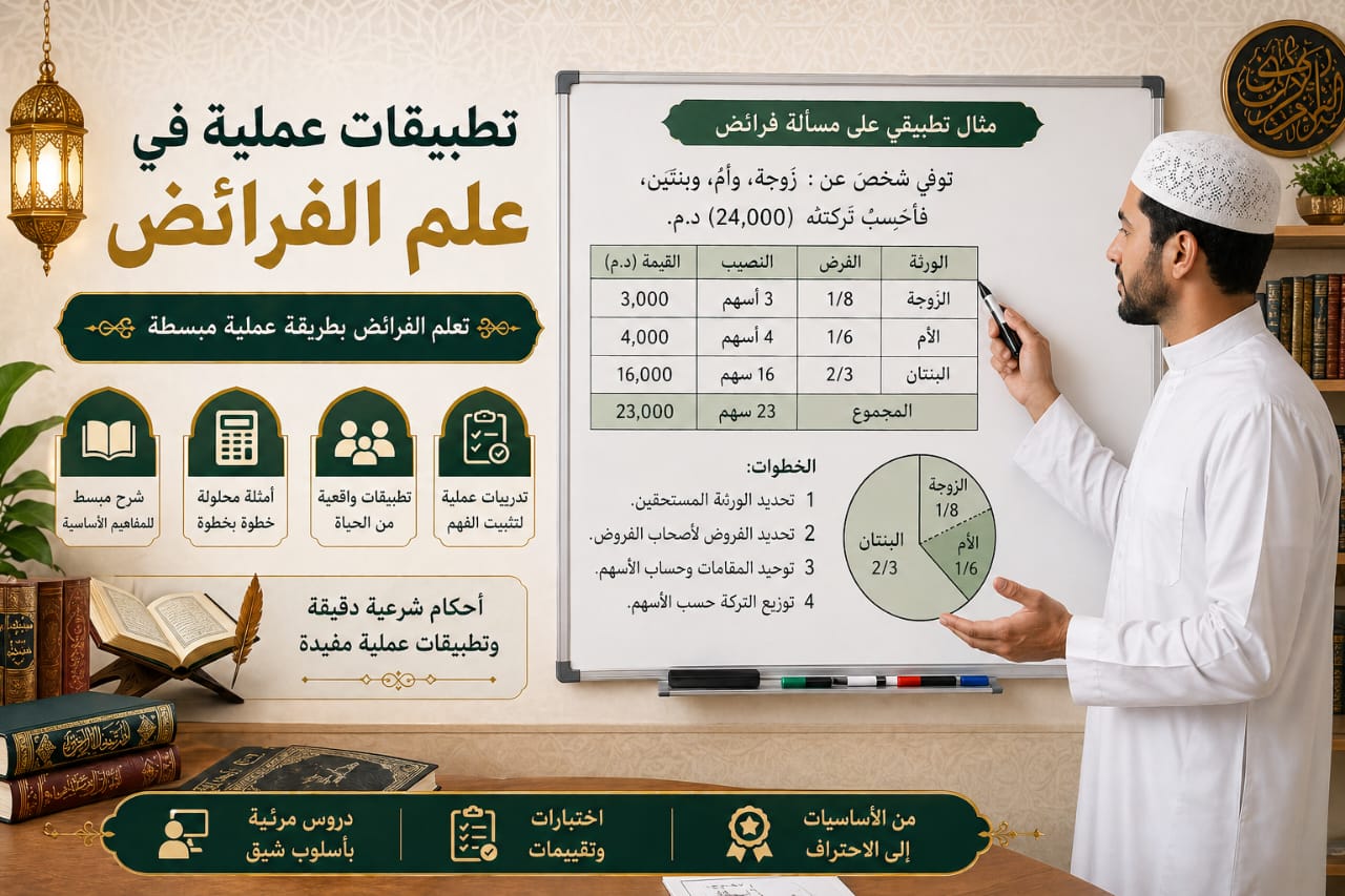 1 تطبيقات عملية في علم الفرائض